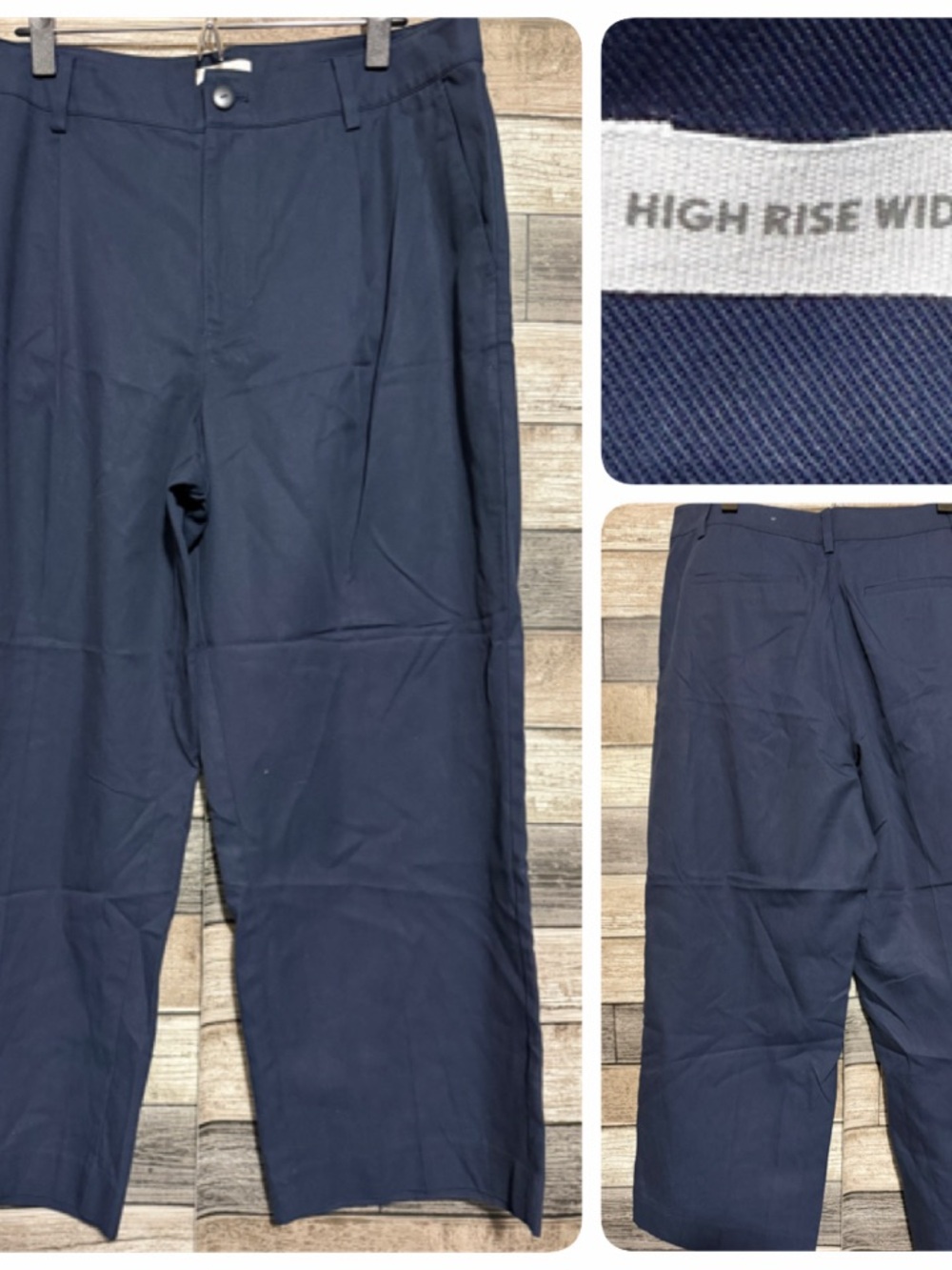 Loft Outlet High Rise Wide Leg Dress Pants Women’s 12 Navy Blue (Inseam 25.5)